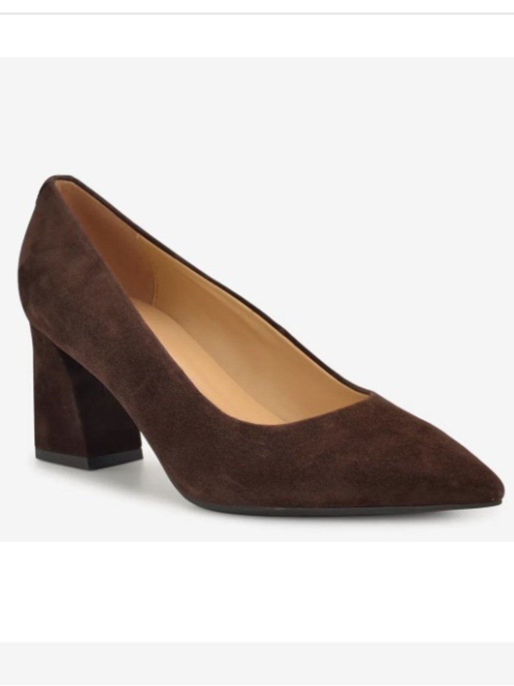 Nine West Kalore Pump, Dark Brown Suede, Size 7M, NEW No box